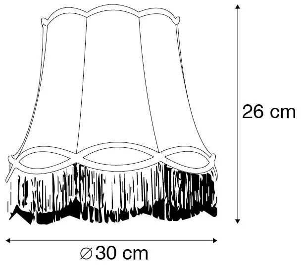 Paralume in tessuto crema 30 cm - Granny