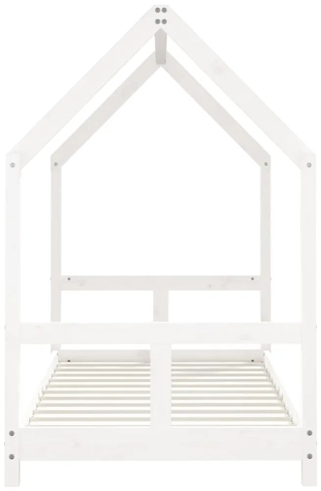 Giroletto per bambini bianco 80x160cm in legno massello di pino