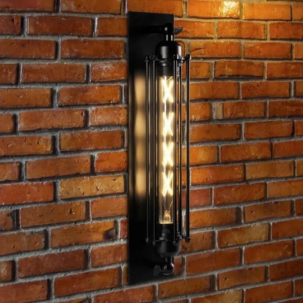 Applique RETRO 1xE27/20W/230V nero