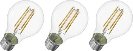 SET 3x Lampadina LED FILAMENT A60 E27/3,8W/230V 2700K Classe energetica A