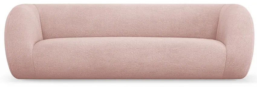 Divano in tessuto bouclé rosa chiaro 230 cm Essen - Cosmopolitan Design