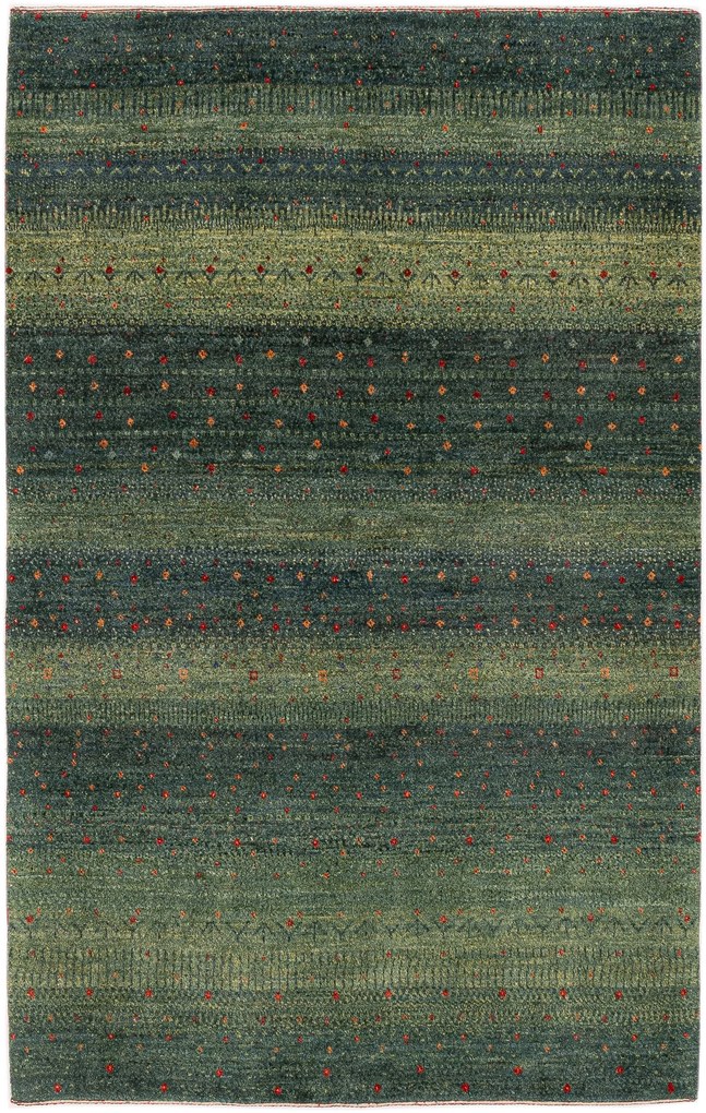 Loribaft Tappeto 200x130 Verde (Iran) Annodato A Mano