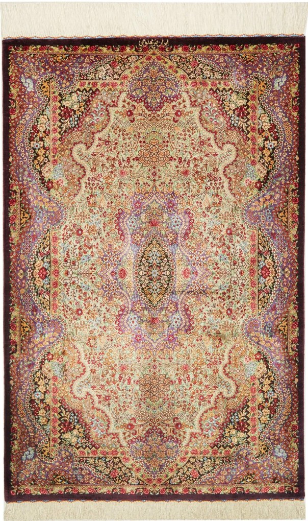 Ghom Tappeto 80x120 (Iran) Annodato A Mano