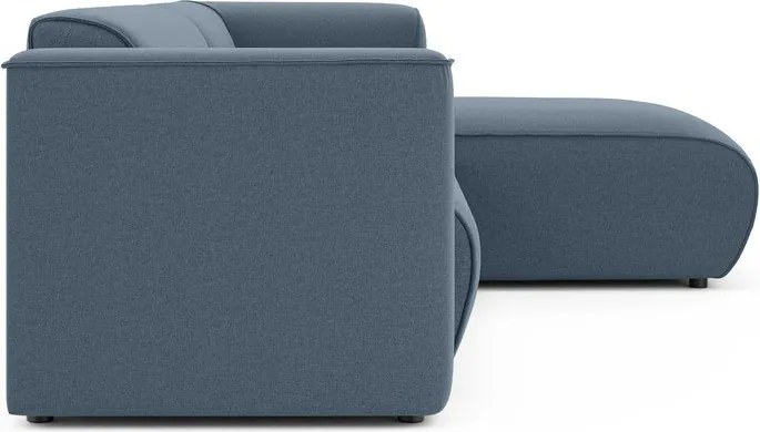 Divano angolare blu (con penisola a destra/con chaise lounge) Merid – Ropez