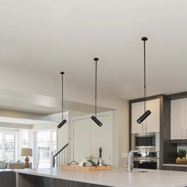 Lampadario a stelo 1xGU10/35W/230V nero