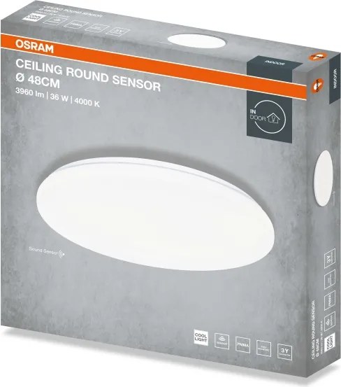 Osram - Plafoniera LED CEILING ROUND, 36 W, 230 V, 4000 K, Ø 48 cm, bianca