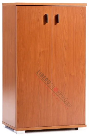 Mobile scarpiera in legno a due ante 53x33xH91 CILIEGIO