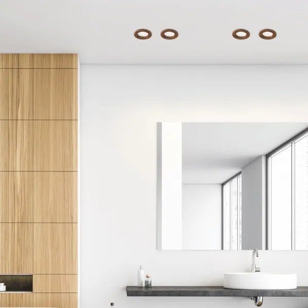 Faretto LED WOODY SPOT 5,5W 230V 4000K ciliegio Ø10 cm