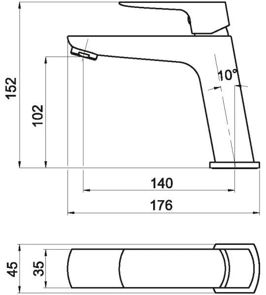 Novaservis - Rubinetto lavabo NOBLESS EGO cromo lucido