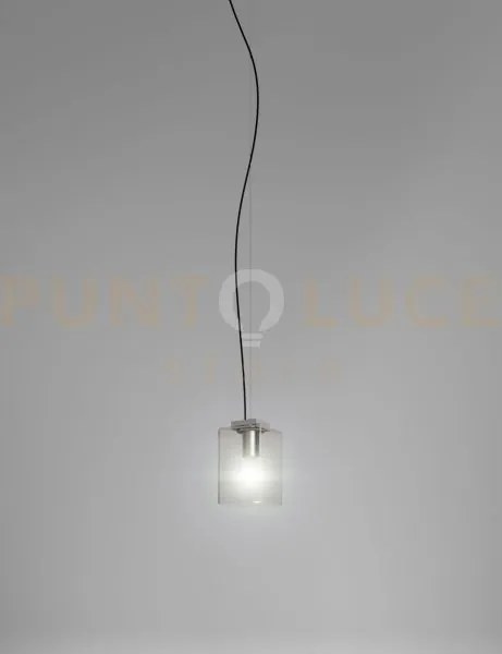 Tubes sospensione 20 fume' trasparente nickel opaco 1 luce attacco e27