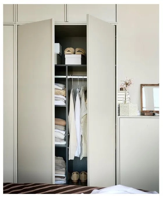 Armadio modulare in legno di pino crema 100x200 cm Daily - vtwonen