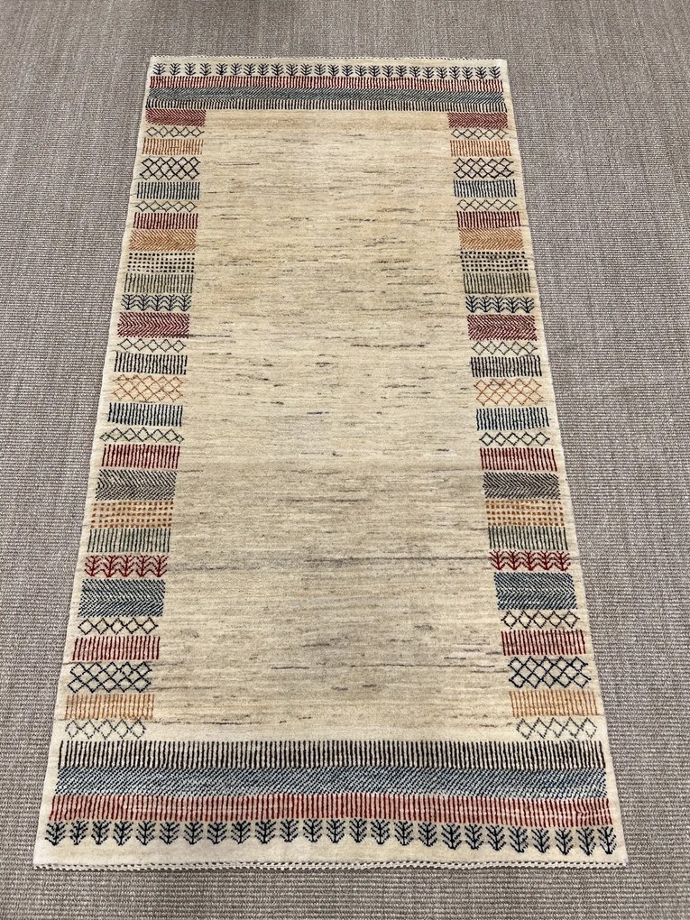 Gashguli Tappeto 200x100 Beige (Iran) Annodato A Mano