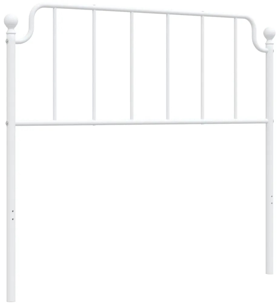 Testiera in metallo bianco 107 cm