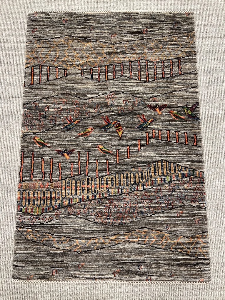 Loribaft Tappeto 90 x 130 Marrone (Iran) Annodato A Mano