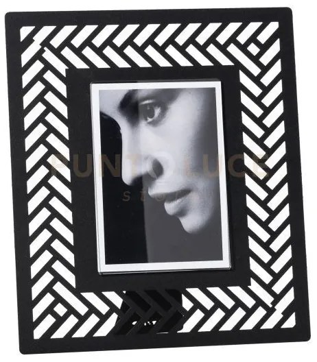 Portafoto di design milleintrecci grande nero