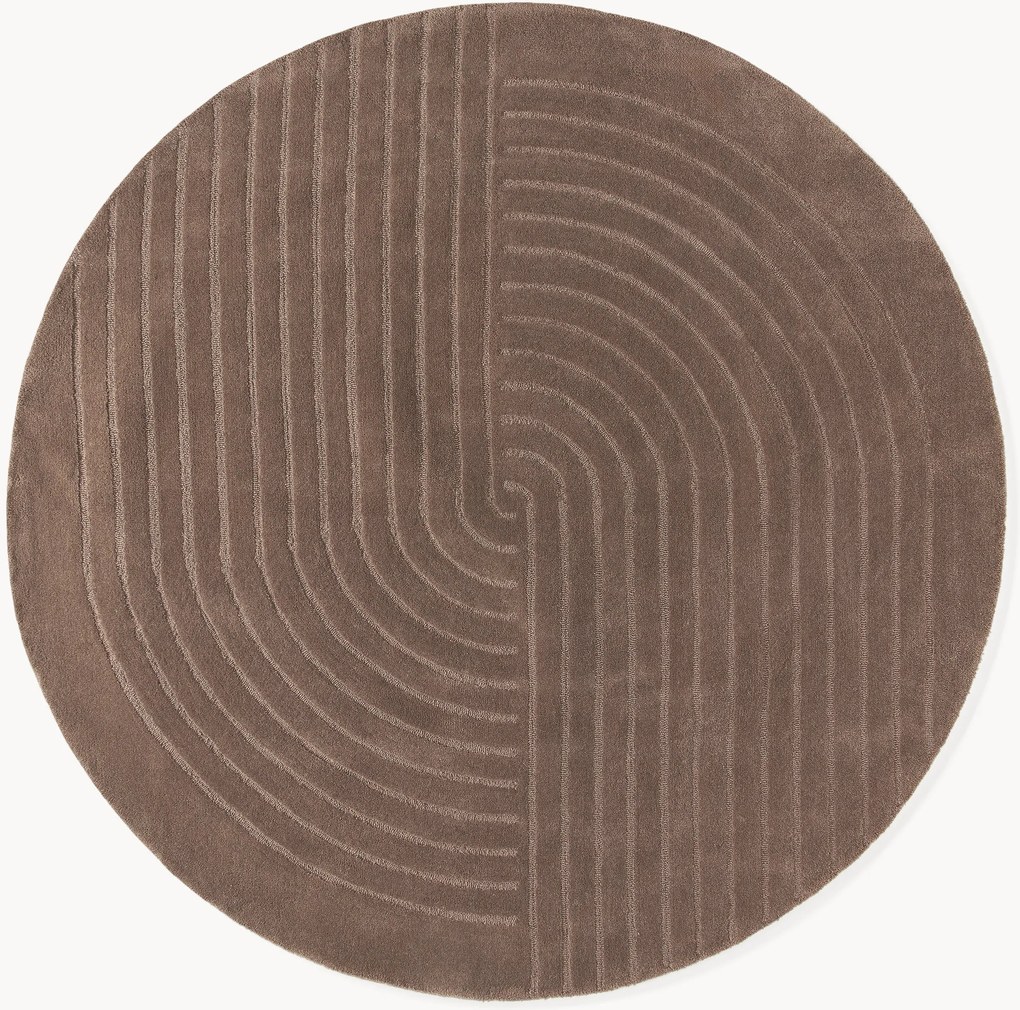 Tappeto rotondo in lana fatto a mano Mason