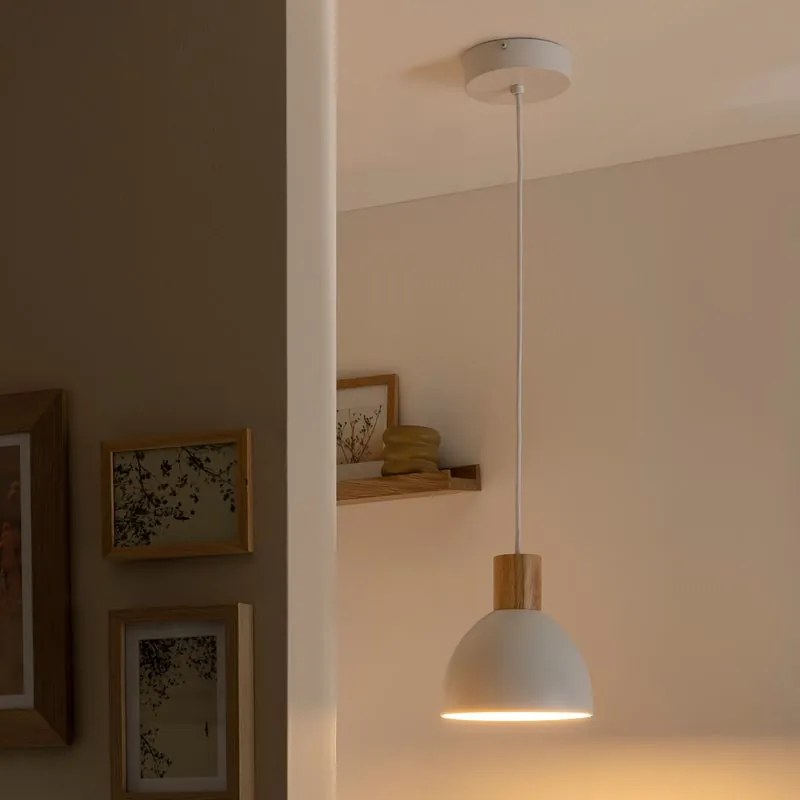 Lampadario Natura Venosa bianco E27 INSPIRE