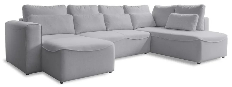 Divano letto angolare grigio chiaro (a U) Homely Tommy - Miuform