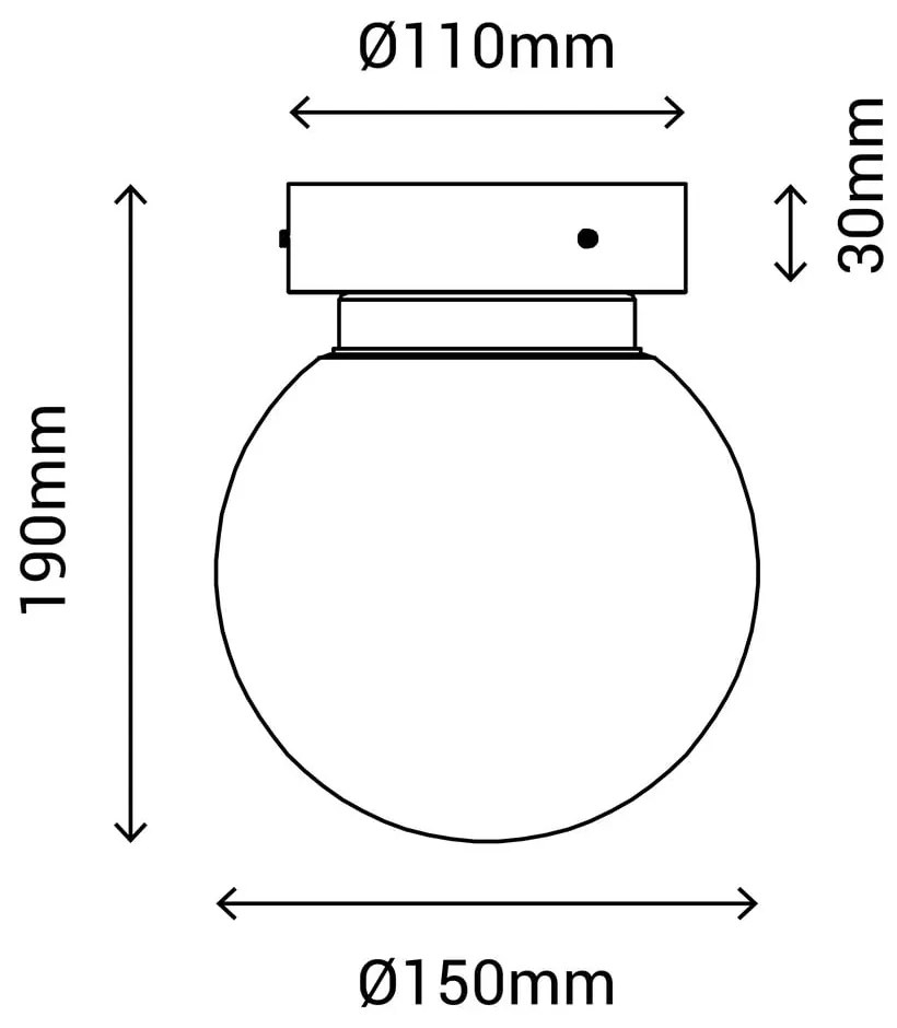 Lampada da soffitto in argento, ø 15 cm Sena - SULION