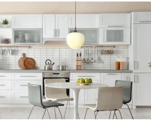 Globo 15548H1C - Lampadario a sospensione con filo MAXY 1xE27/60W/230V bianco/marrone