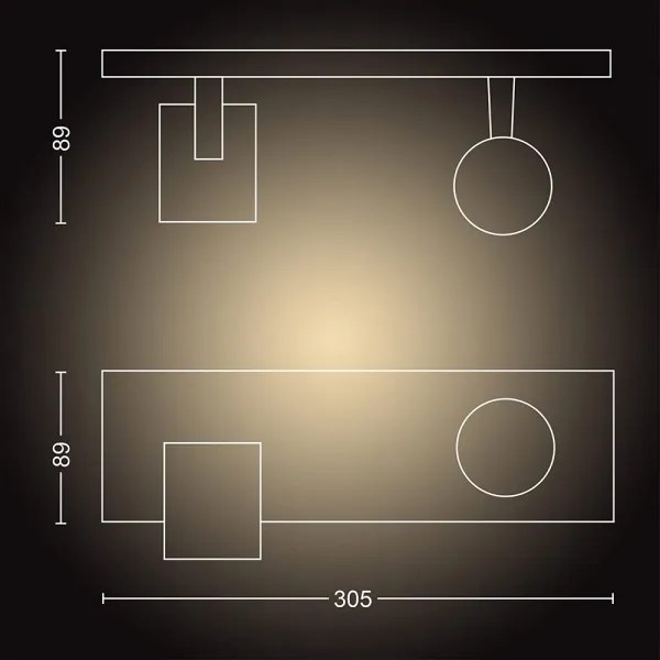 Philips - Faretto LED dimmerabile Hue RUNNER 2xGU10/4,2W/230V + +TC nero
