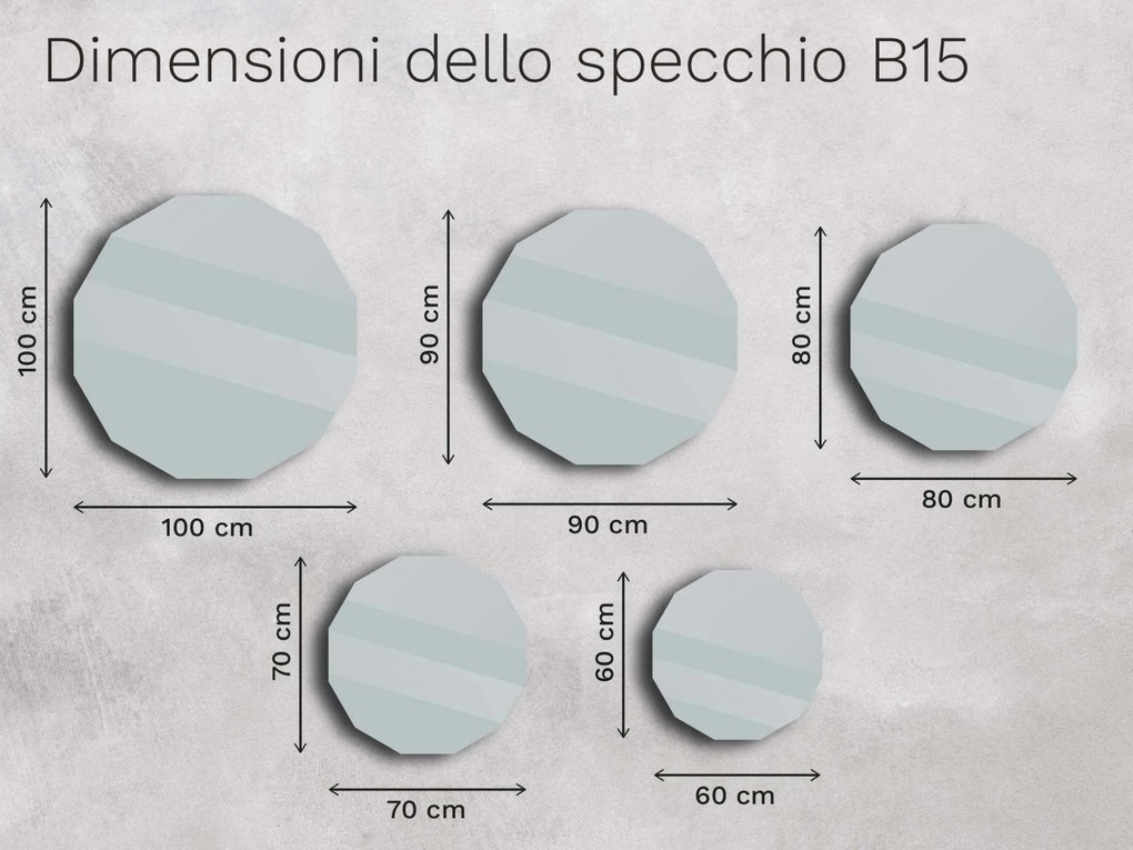 Specchio Base B15 60×60