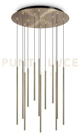 Look drop led smd sospensione 19w on-off 1850 lm 3000 k ottone d.50cm