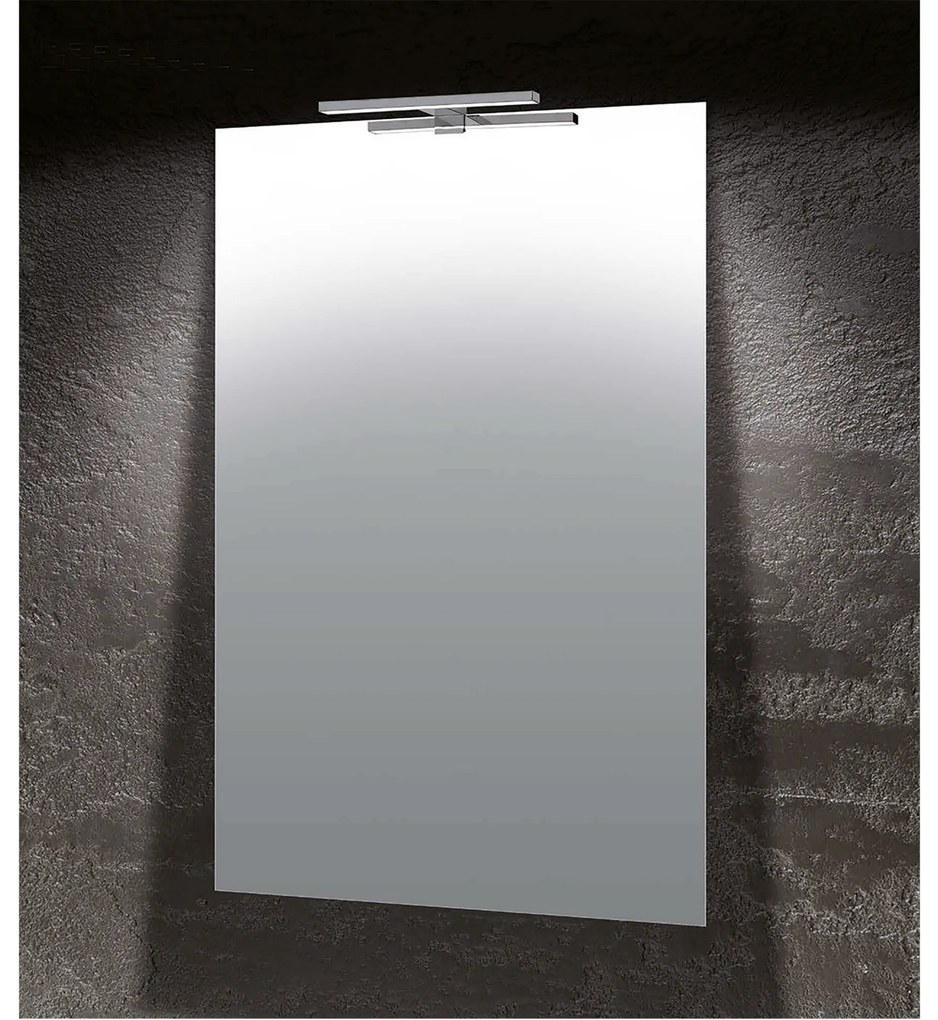 Specchio Rettangolare 50x60 Reversibile Con Illuminazione Led Feridras "Luce"