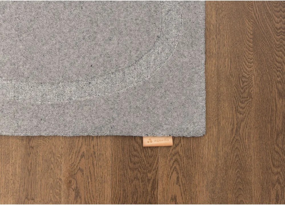 Tappeto in lana grigio 200x300 cm Morphic Organica - Agnella