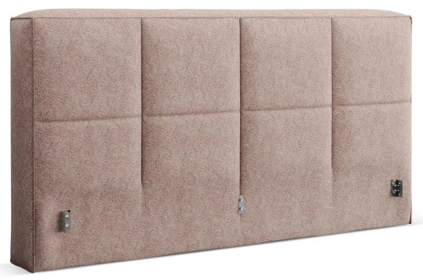 Testiera rosa chiaro imbottita 249x100 cm Darren – Micadoni