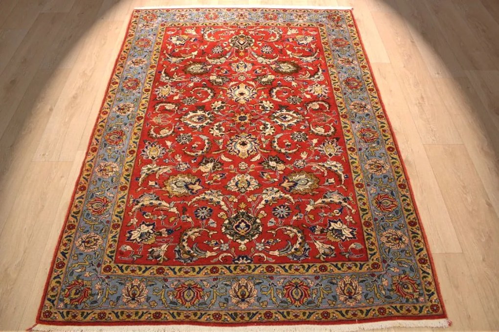 Varamin Tappeto 210x140 (Iran) Annodato A Mano