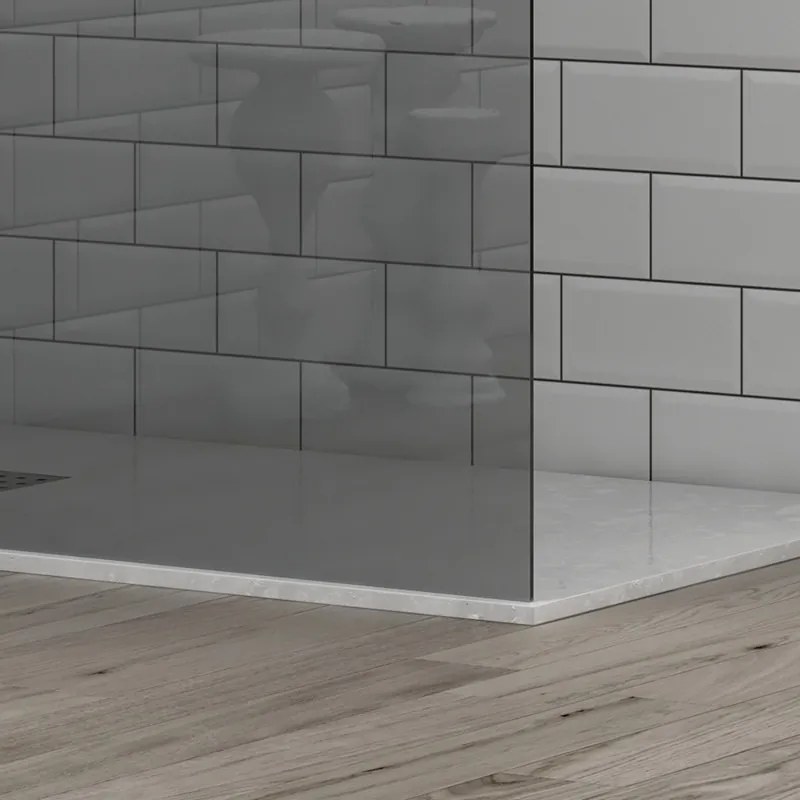 Doccia walk in 70 cm profilo nero e vetro fumé | KS2800NF - KAMALU