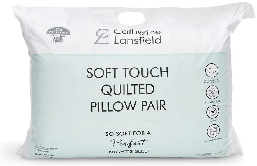 Cuscino 2 pezzi 74x48 cm Comfort - Catherine Lansfield