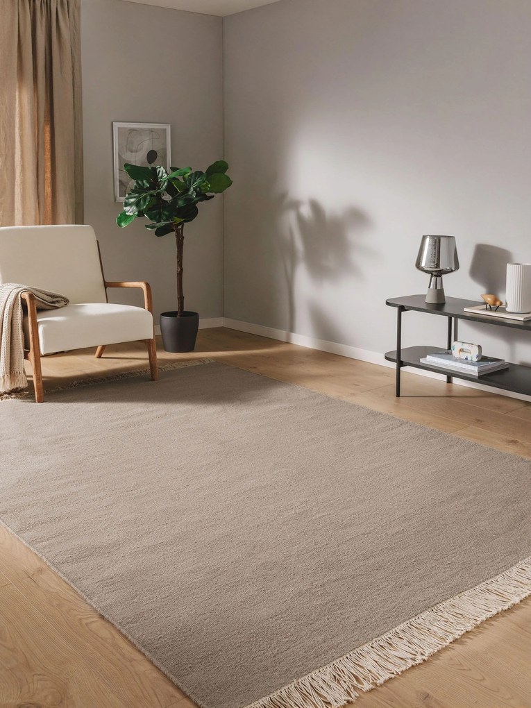 benuta Pop Tappeto di lana Liv Grigio chiaro 60x100 cm - Tappeto fibra naturale