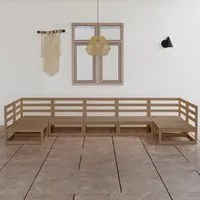 Set Divani da Giardino 7 pz in Legno Massello di Pino cod mxl 37265