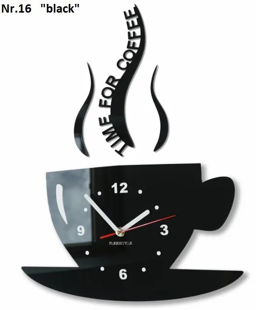 Orologio da parete È l'ora del caffè Bianco