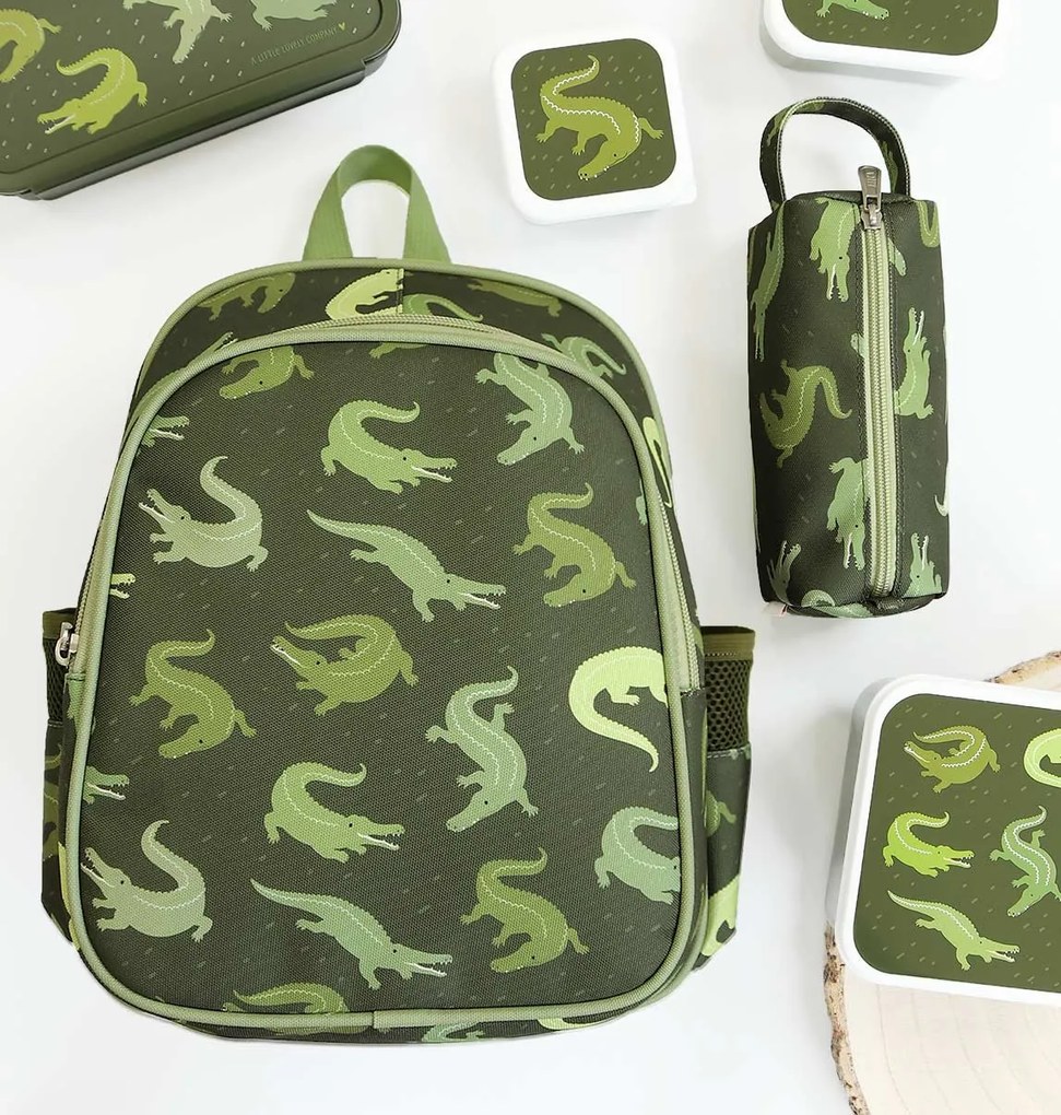 A Little Lovely Company - zainetto per l'asilo - coccodrillo