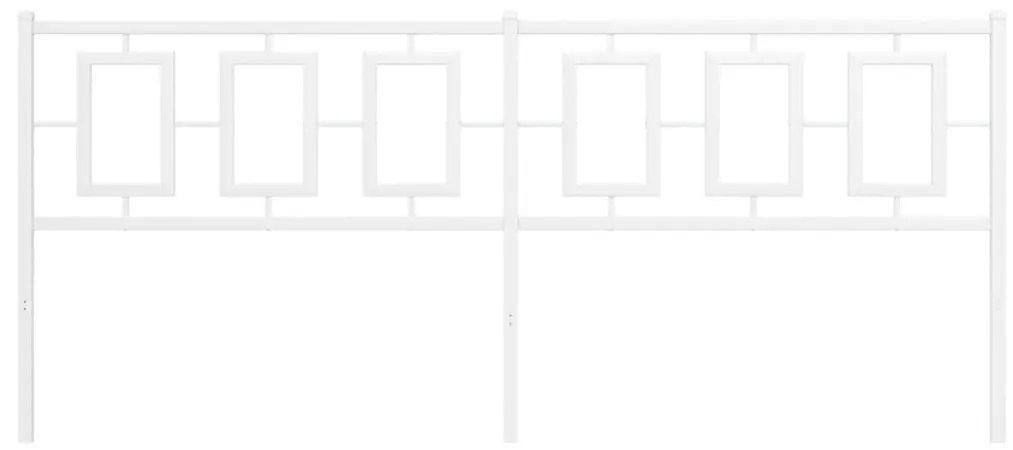 Testiera in metallo bianco 193 cm