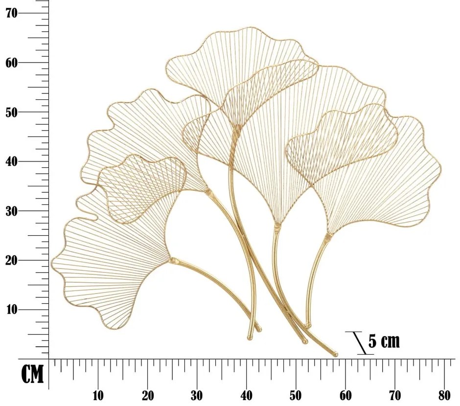 Decorazione murale in metallo 79x68 cm Leaf - Mauro Ferretti