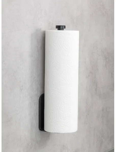 WENKO 53214100 - Portarotolo NIO 27,5x7 cm nero