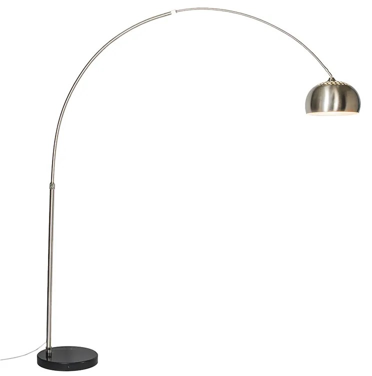 Lampada ad arco in acciaio con paralume in metallo 32 cm regolabile - XXL