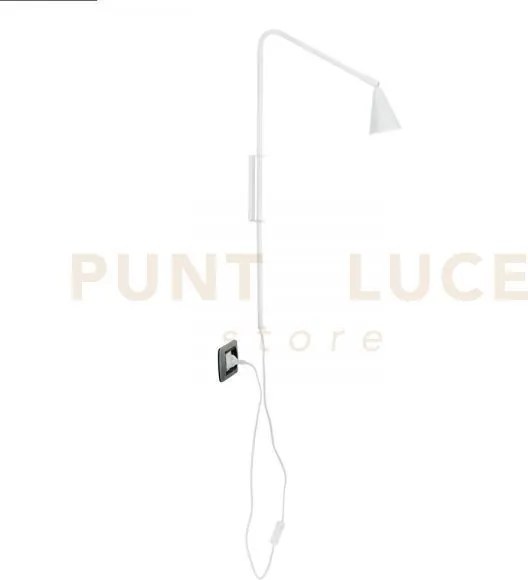 Applique a parete enea bianca 1 luce attacco gu10 37,7x9x69,5cm in ...