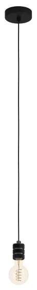 Eglo 43801 - Lampadario a sospensione con filo YORTH 1xE27/40W/230V nero