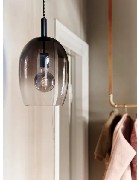 Nordlux - Lampada a sospensione con cavo UMA 1xE27/40W/230V Ø 23 cm nero/fumé