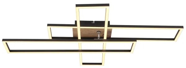 Globo 67208-40 - Plafoniera LED DAKARI LED/40W/230V 3000K 60x80 cm nero