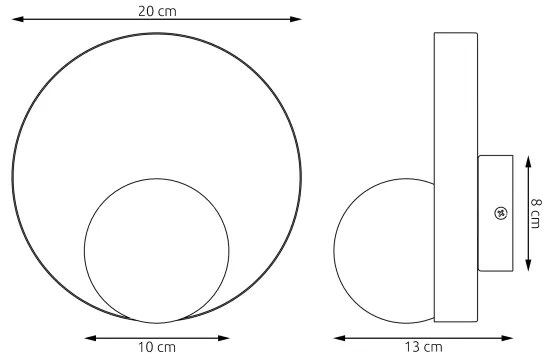 Lampada da parete KIDO 1xG9/8W/230V grigia