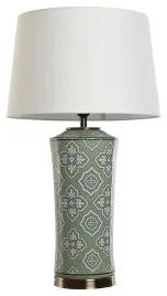 Lampada da tavolo Home ESPRIT Bianco Verde Dorato Ceramica 50 W 220 V 40 x 40 x 69 cm