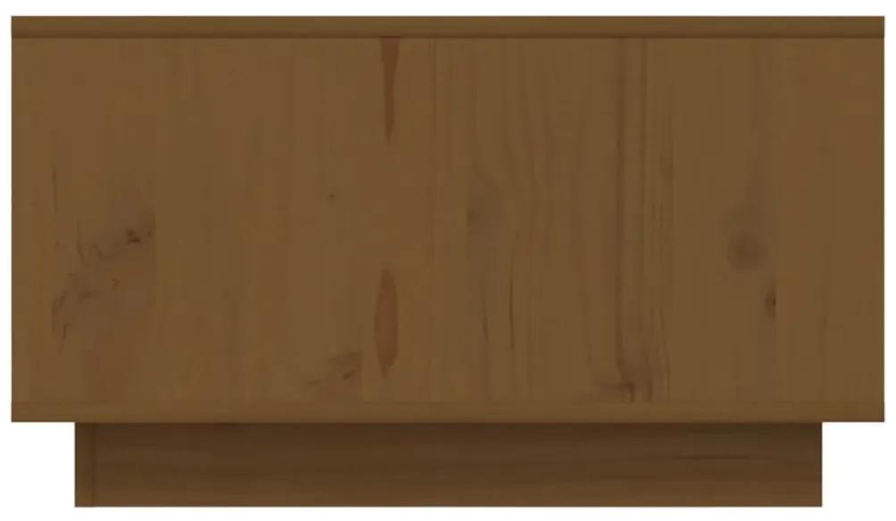 Tavolino da salotto miele 55x56x32 cm legno massello di pino