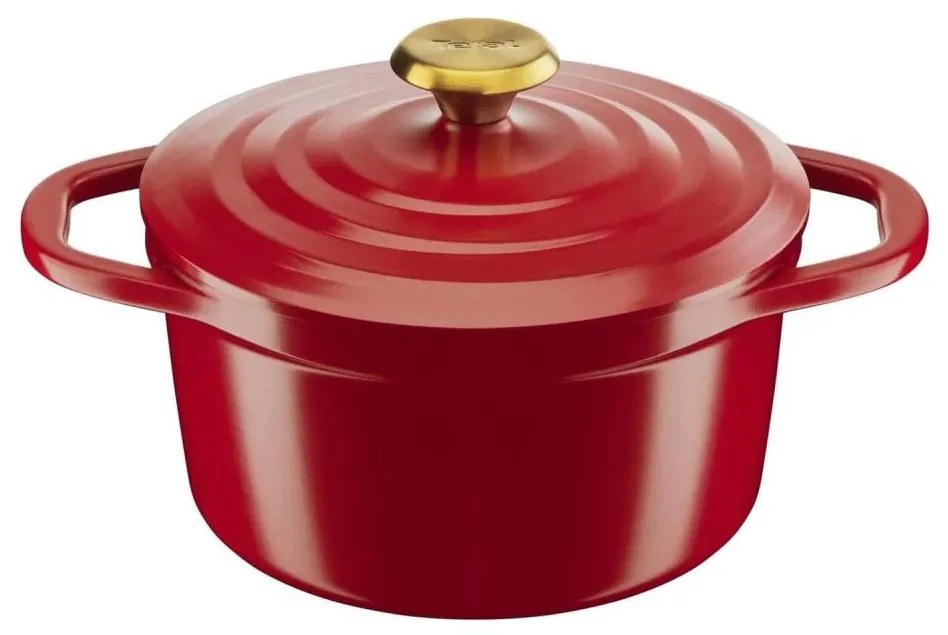 Tefal - Casseruola AIR 20 cm con coperchio, rossa