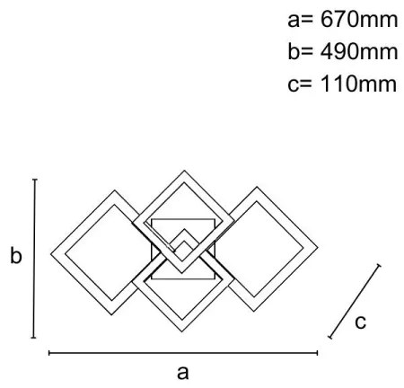 Lampadario a plafone LED dimmerabile LED/95W/230V 3000-6500K + telecomando
